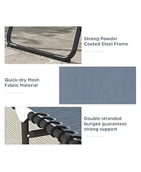 Outsunny Outdoor Folding Chaise Lounge Chair Portable Lightweight Reclining Garden Sun Lounger with 4-Position Adjustable Backrest for Patio, Deck, an