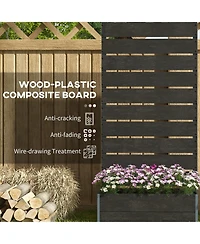 Outsunny Raised Garden Bed with Trellis for Climbing Plants & Vines,