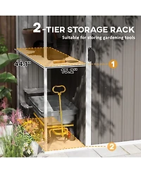 Outsunny 8 x 4ft Metal Shed, Outdoor Shed with Lock, Warm