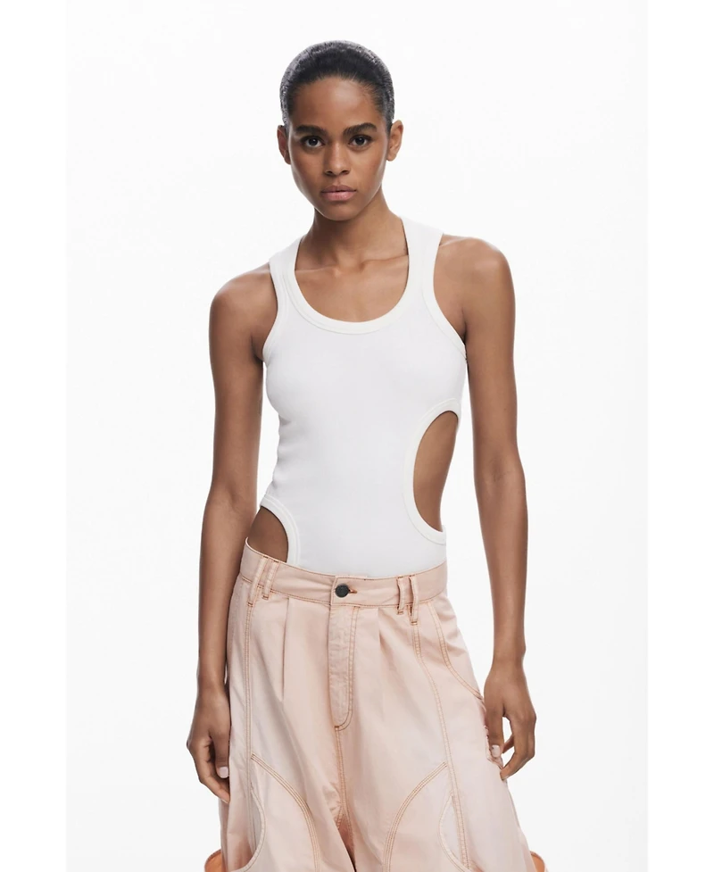 Desigual Women's Cut-out sleeveless T-shirt