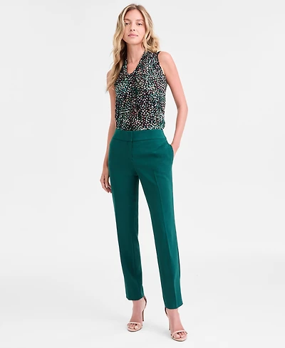 Kasper Women's Stretch Crepe Slim Leg Pant