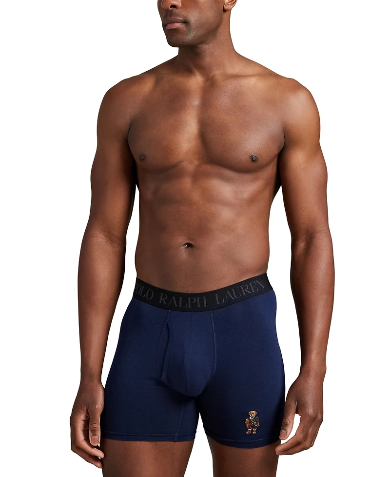 Polo Ralph Lauren Men's 3-Pack Elastic Waist Boxer Briefs Holiday Gift Set