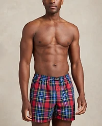 Polo Ralph Lauren Men's 3-Pack Single-Button Fly Woven Boxers Holiday Gift Set