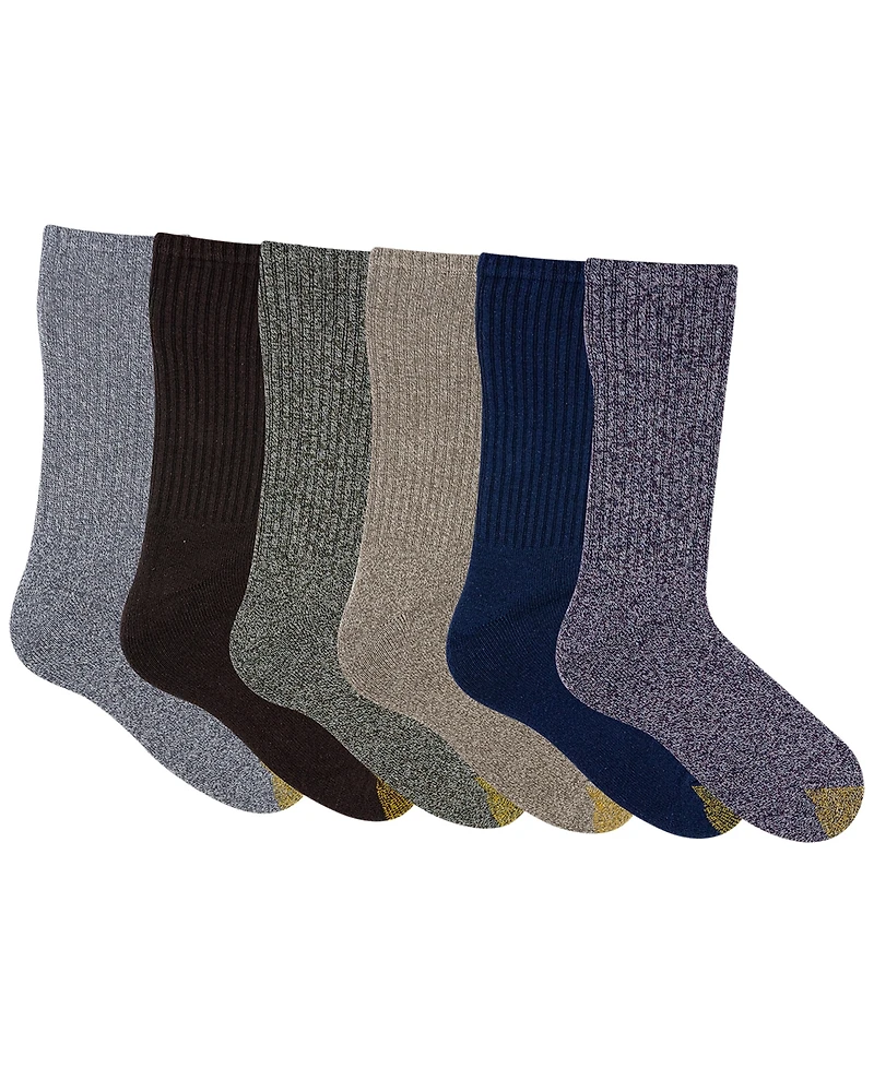 Gold Toe Men's 6-Pack Casual Harrington Socks