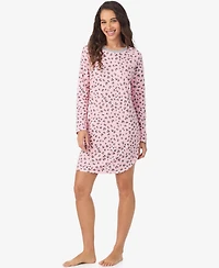 Cuddl Duds Women's Long Sleeve Scoop Neck Short Sleepshirt