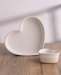 Mason Cash Rustic Charm Heart Dishes, Set of 2
