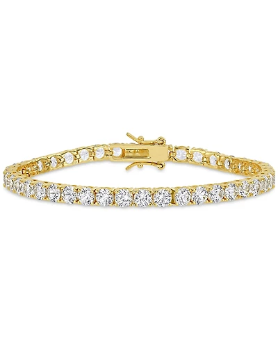 Lab Grown White Sapphire Tennis Bracelet ( 4-1/4 ct. t.w.) Sterling Silver (Also Available 18k Gold Plated over Silver)