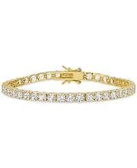 Lab Grown White Sapphire Tennis Bracelet ( 4-1/4 ct. t.w.) Sterling Silver (Also Available 18k Gold Plated over Silver)