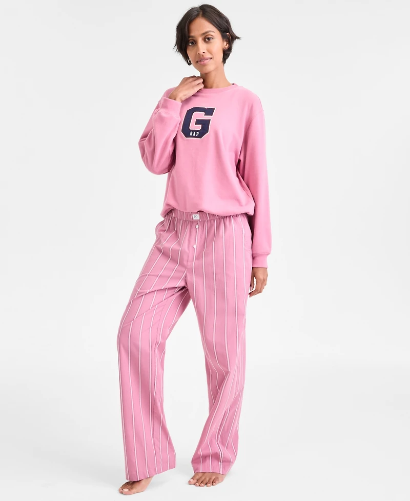 Gap Women's French Terry Crewneck Pajama Top