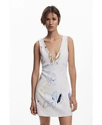 Desigual Women's Pinafore dress with strokes
