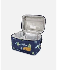 Deux par Deux Boy Lunch Box Navy Animal Print - Toddler|Child