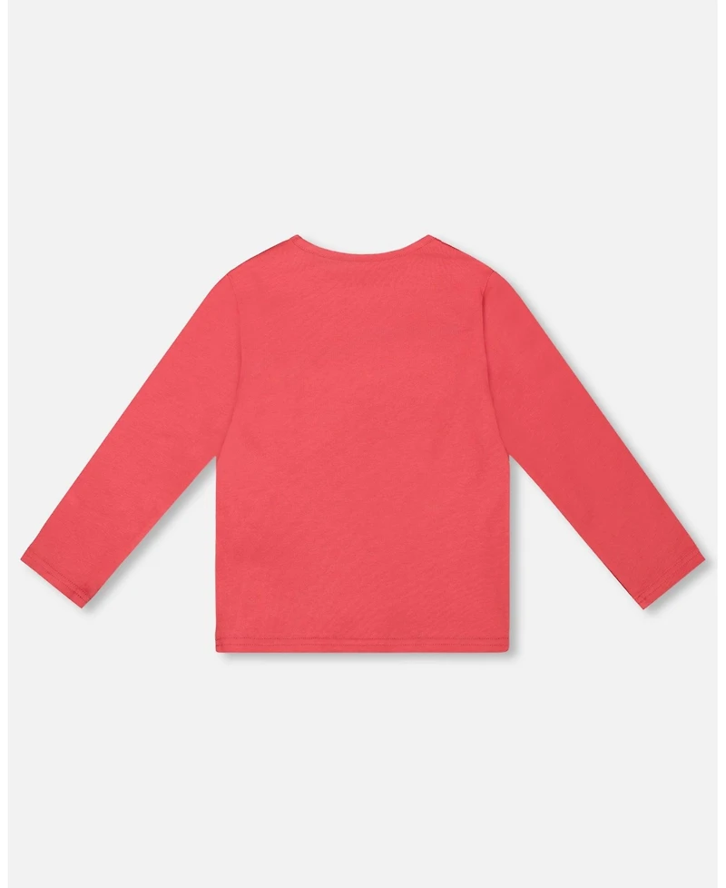 Deux par Girl Cotton T-Shirt Red with Mini Apples - Toddler|Child