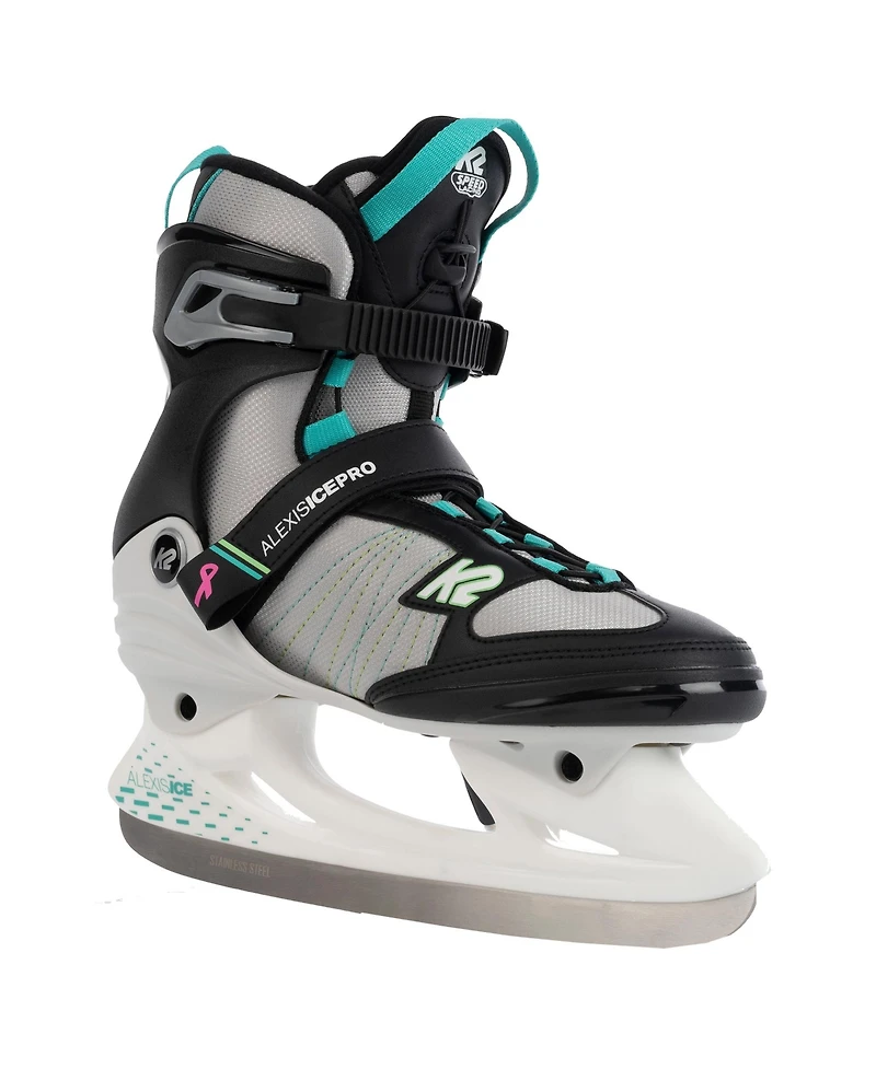 K2 Alexis Ice Pro White Grey Teal Womens Skates