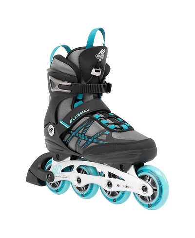 K2 Alexis 80 Alu Gray-Cyan Womens Inline Skates