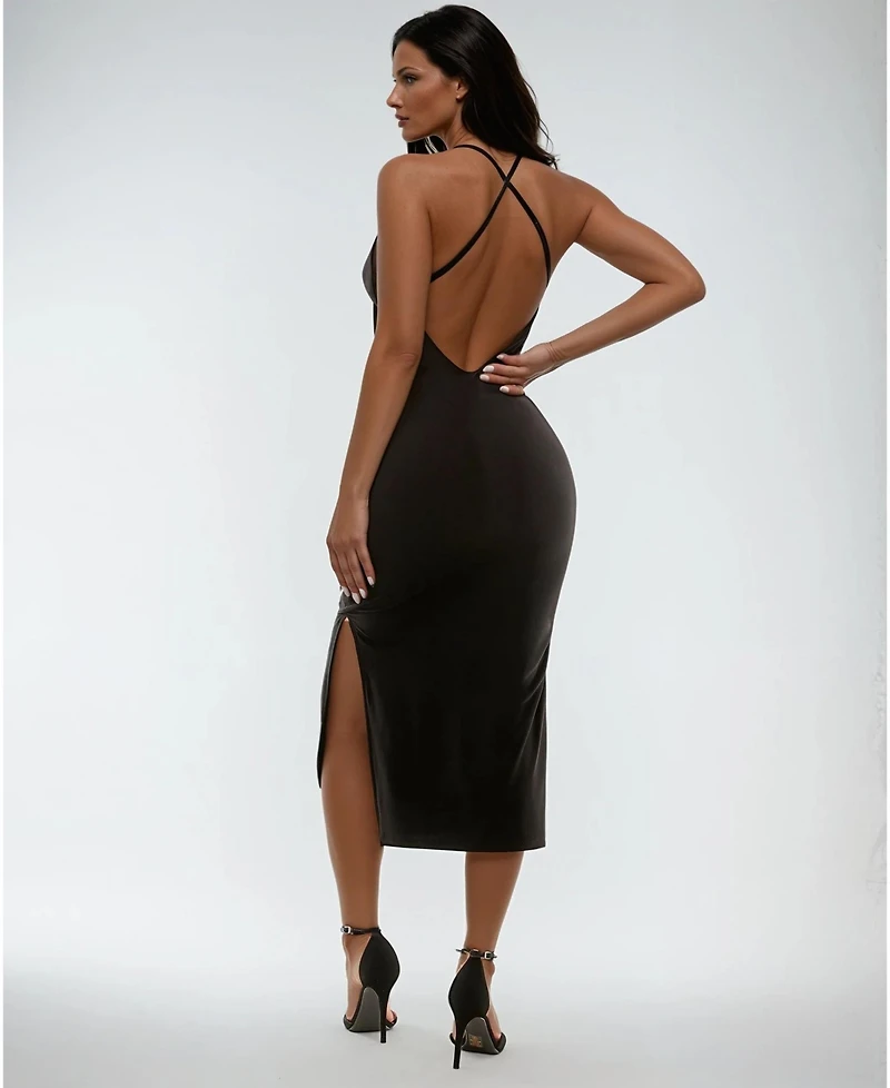 Bebe Gold Bar Detail Dress