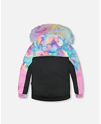 Deux par Girl Two-Piece Play Snowsuit Rainbow Heart Print - Toddler|Child
