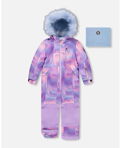 Deux par Girl One-Piece Play Snowsuit Purple Geo - Toddler|Child