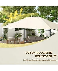 Outsunny 10' x 13' Gazebo Canopy Replacement Roof for 84C-116, Light