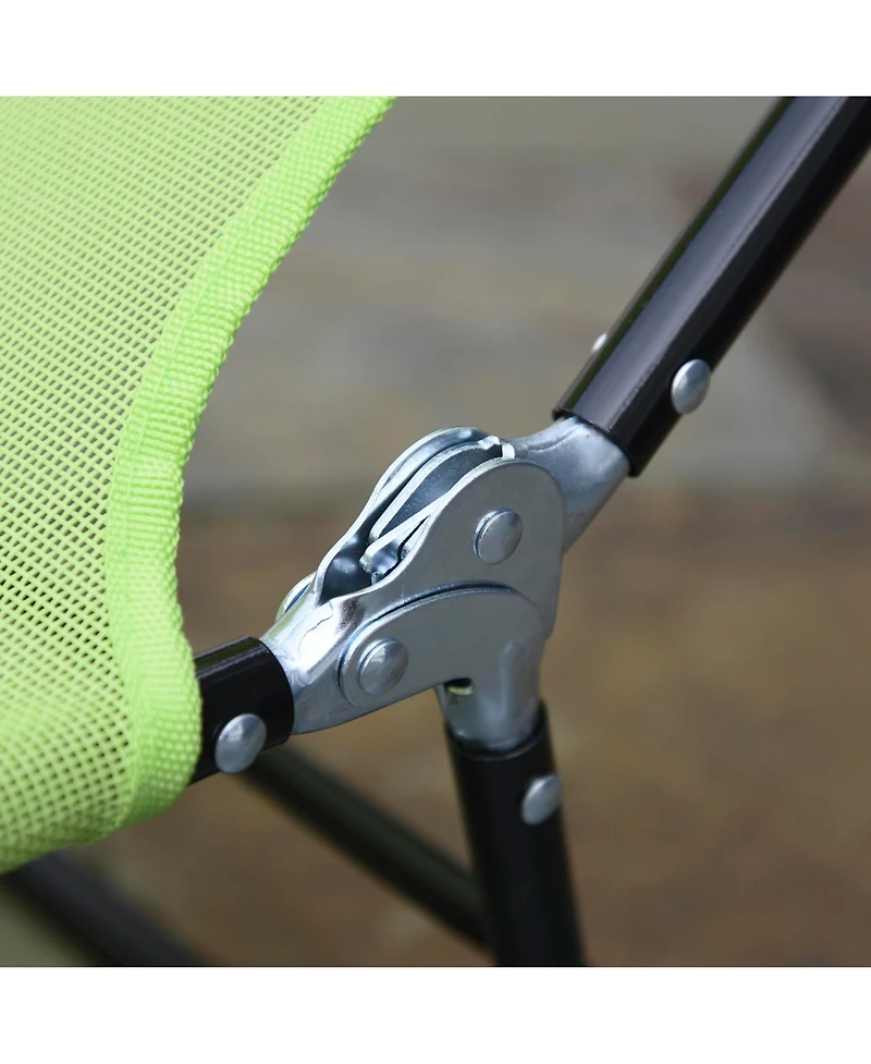 Outsunny Foldable Reclining Pool & Beach Chair w/ Pillow,