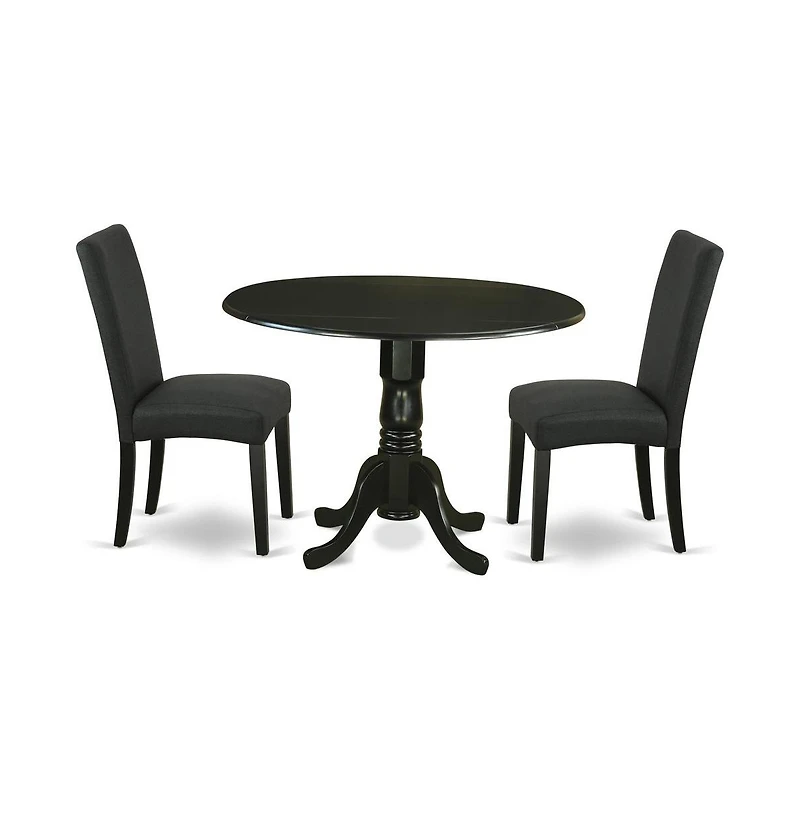 East West Furniture Dining Room Set Black