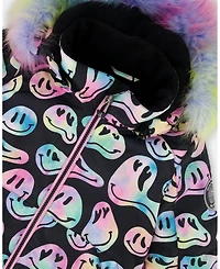 Deux par Big Girls Two-Piece Play Snowsuit with Printed Jacket Pink