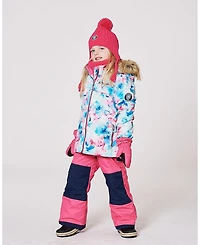 Deux par Big Girls Two-Piece Play Snowsuit with Printed Jacket Flash Floral