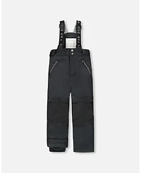 Deux par Kids Unisex Solid Play Snow Pants Black - Child