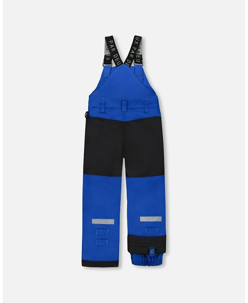 Deux par Toddler Boys Solid Play Overall Snow Bib Blue - Toddler|Child