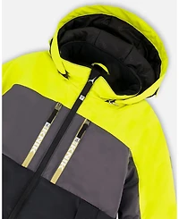 Deux par Boy Two-Piece Teknik Snowsuit Colorblocked Light Khaki Green - Toddler|Child