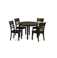 East West Furniture 5 Pc small Kitchen Table and Chairs set-Dining Table and 4 Dining Chairs