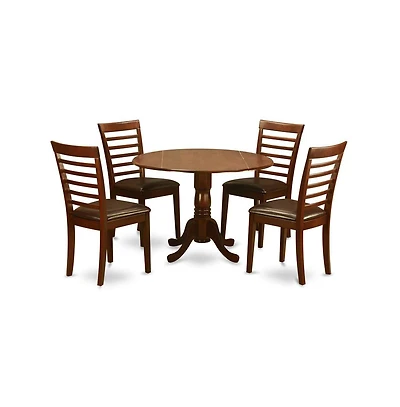 East West Furniture 5 Pc small Kitchen Table and Chairs set-small Kitchen Table and 4 Dining Chairs