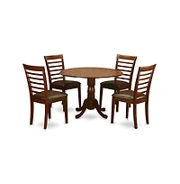 East West Furniture 5 Pc small Kitchen Table and Chairs set-small Kitchen Table and 4 Dining Chairs