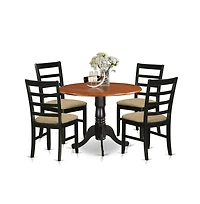 East West Furniture 5 Pc Kitchen Table set-Dining Table and 4 Wooden Kitchen Chairs