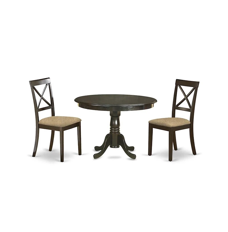 East West Furniture 3 Pc Kitchen Table set-Table and 2 Kitchen Chairs