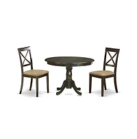 East West Furniture 3 Pc Kitchen Table set-Table and 2 Kitchen Chairs
