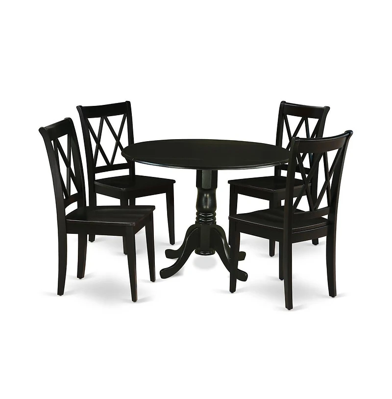East West Furniture Dining Room Set Black