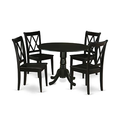 East West Furniture Dining Room Set Black