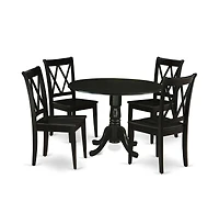 East West Furniture Dining Room Set Black