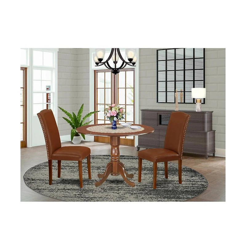 East West Furniture Dining Room Set Mahogany