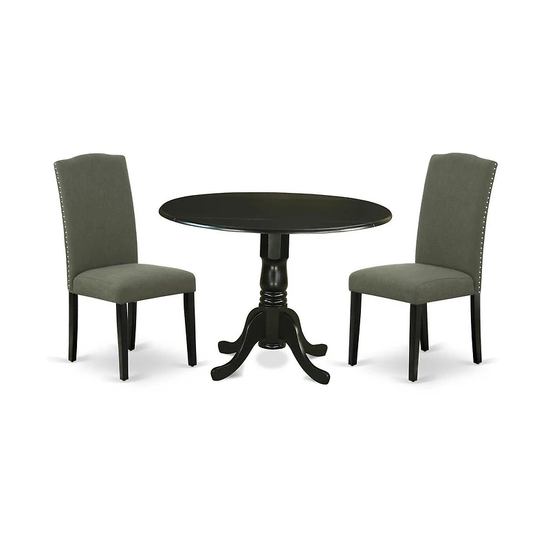 East West Furniture Dining Room Set Black