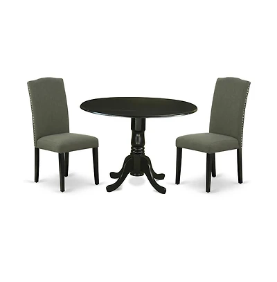 East West Furniture Dining Room Set Black