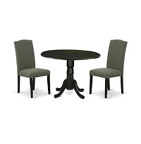 East West Furniture Dining Room Set Black