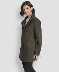 Dkny Women's Asymmetrical Zip Coat