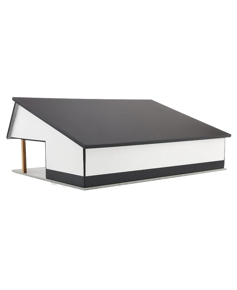 Outback Toys 1/64 White & 64ft x 48ft Wooden Cattle Shed with Removeable Roof Sta