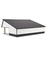 Outback Toys 1/64 White & 64ft x 48ft Wooden Cattle Shed with Removeable Roof Sta