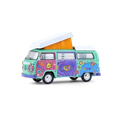 GreenLight 1/64 1973 Volkswagen Type 2 Westfalia Campmobile Music Festival Van