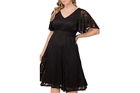 Kiyonna Plus Camille Lace Cocktail Dress