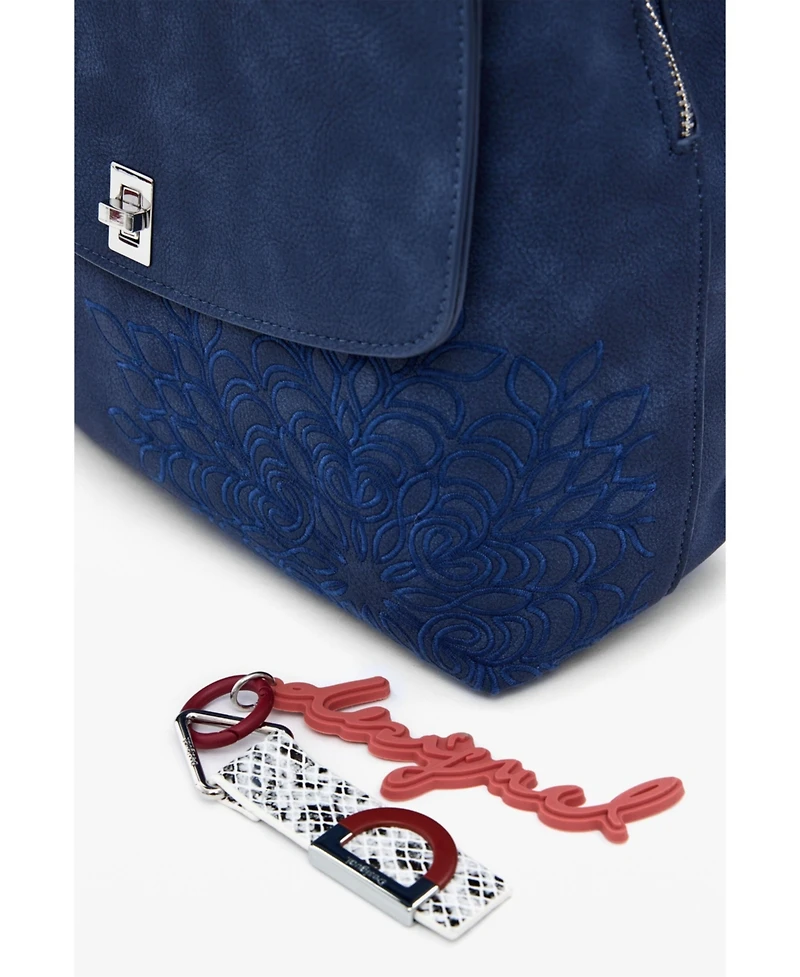 Desigual Women's Small embossed flap backpack
