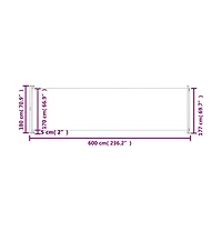 vidaXL Patio Retractable Side Awning 70.9"x236.2" Black