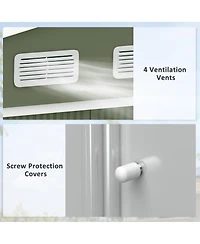 Outsunny 9' x 6' Storage Shed Garden Tool House w/ Vents Doors